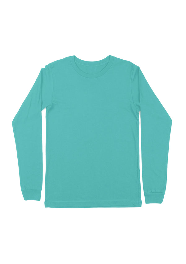 Teal Green Long Sleeve Crew Neck T-Shirt | Bold & Eco-Friendly