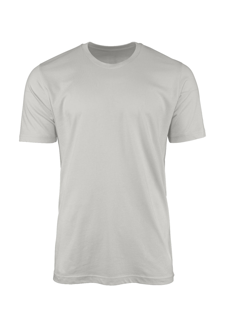 Aluminum Gray Short Sleeve Crew Neck Mens's T-Shirt