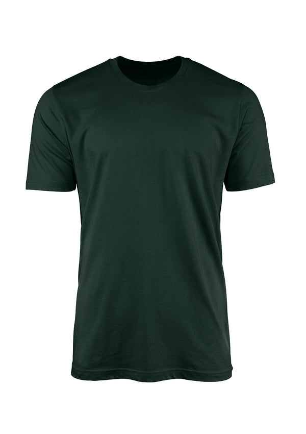 short sleeve crew neck mens t-shirt forest green