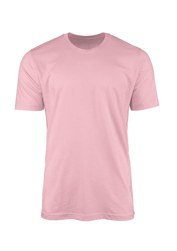pink short sleeve crew neck t-shirts
