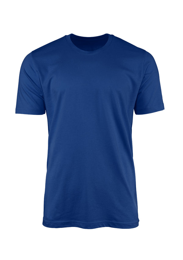 royal blue mens t-shirt crew neck short sleeve