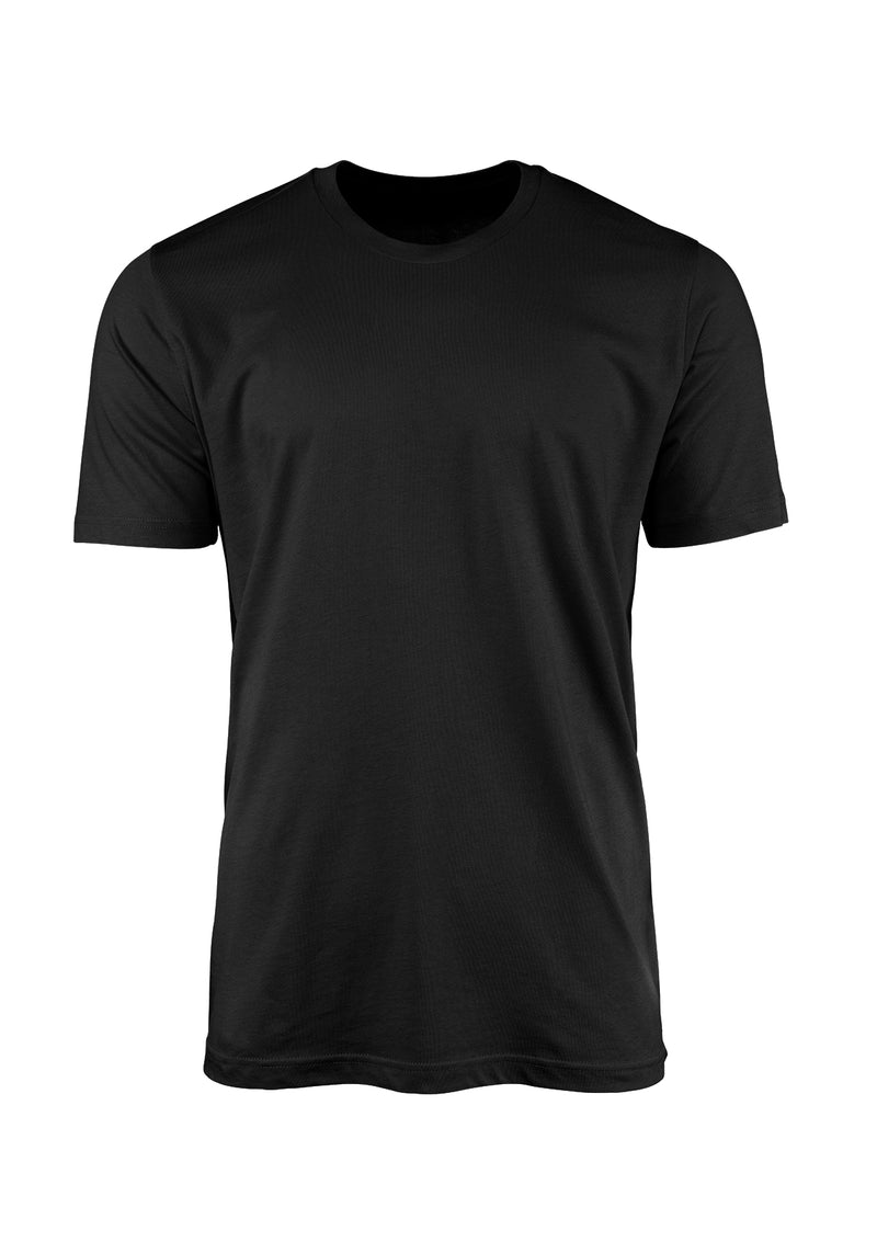 mens short sleeve crew neck black t-shirt