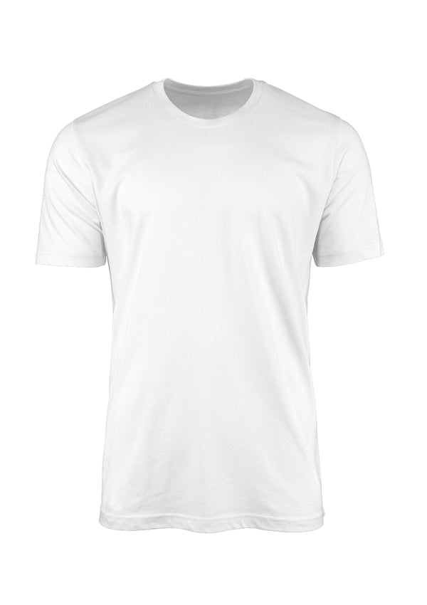 Unisex Wrinkle Resistant Short Sleeve Crew Neck T-Shirt White