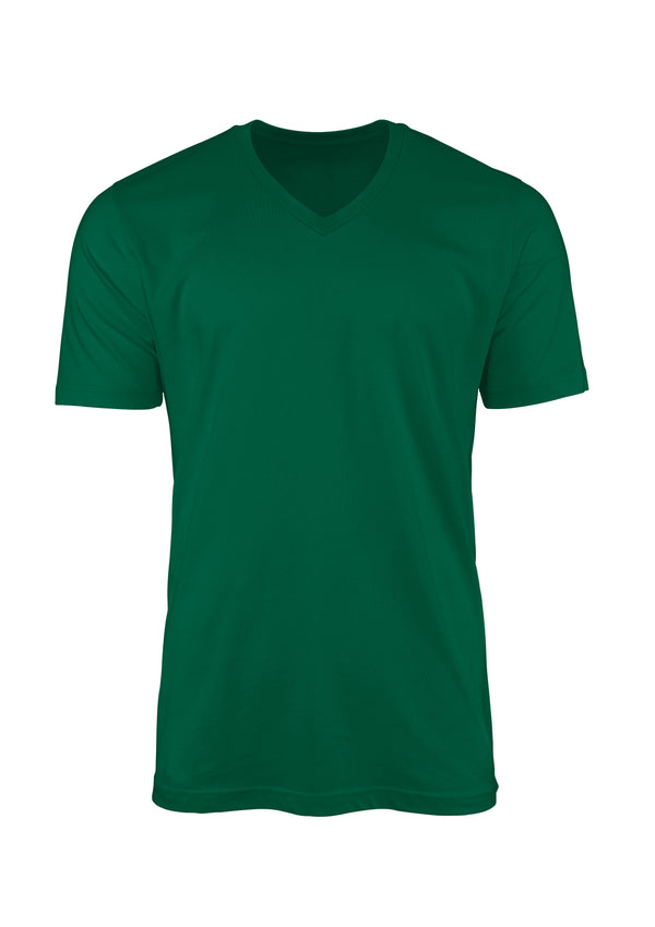 short sleeve v neck Kelly green t-shirt in 3D from the perfect tshirt co