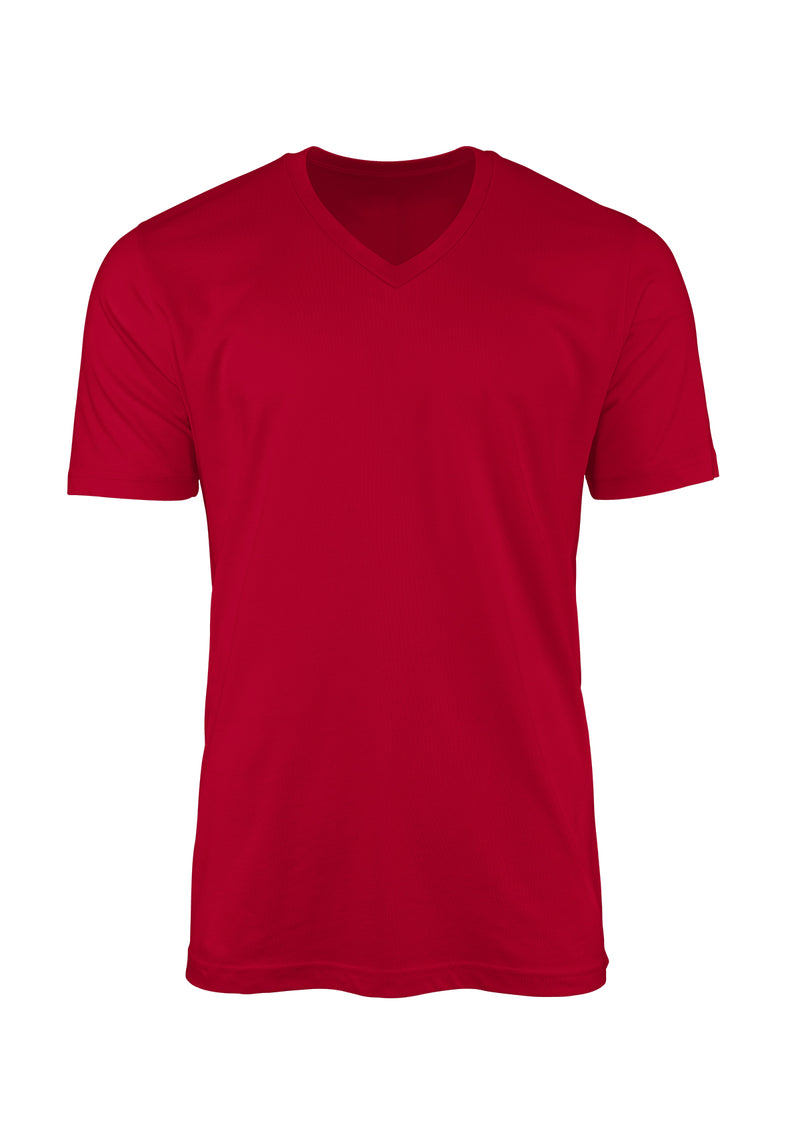 mens v neck red t-shirt in 3D from perfect tshirt co