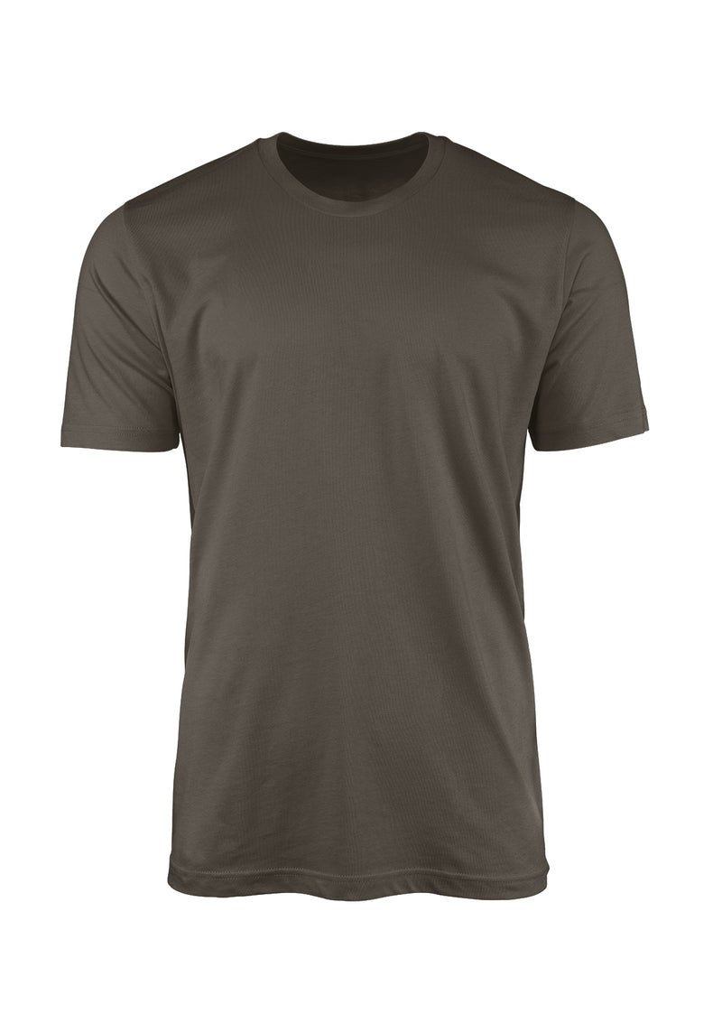 womens short sleeve crew neck asphalt gray t-shirt in 3D