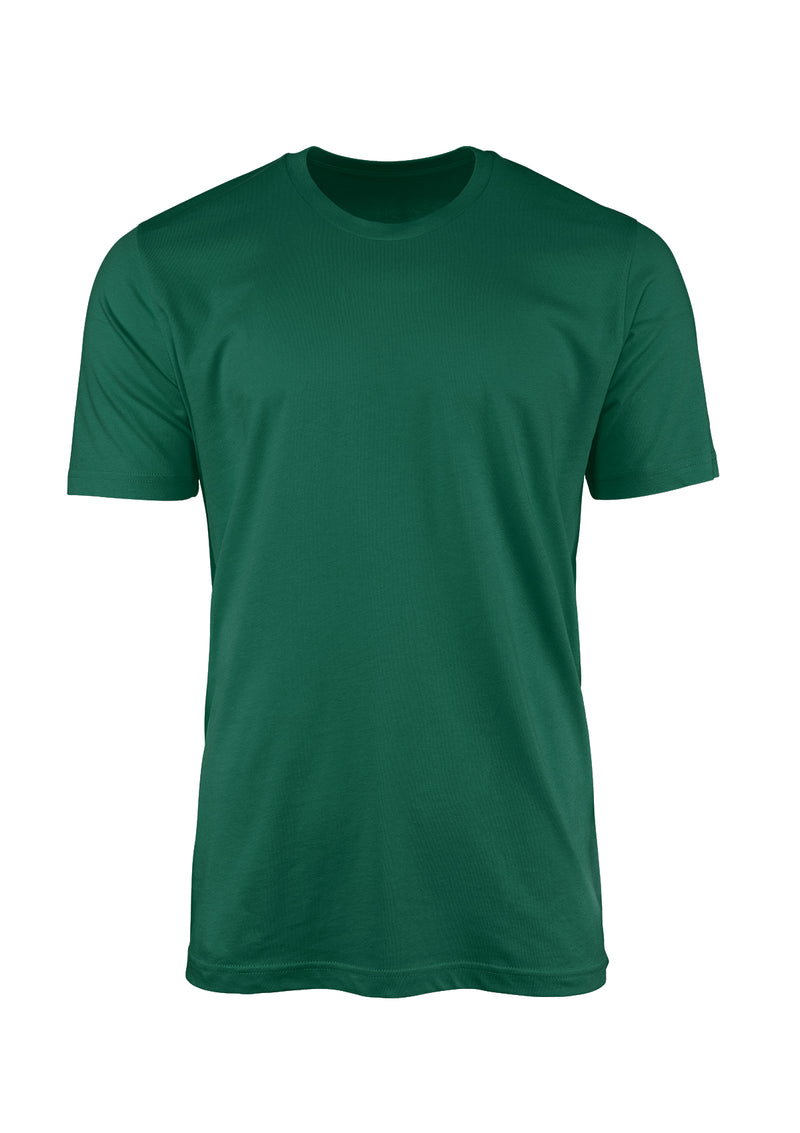 womens short sleeve evergreen t-shirt in a crew neck image is in 3D from the perfect tshirt co