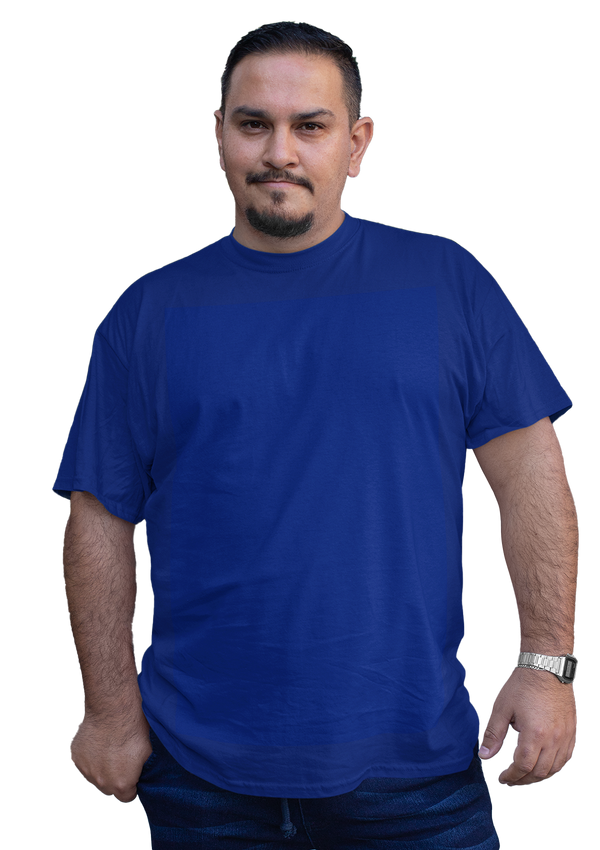 Big & Tall Men's Short Sleeve Crew Neck T-Shirt Royal Blue