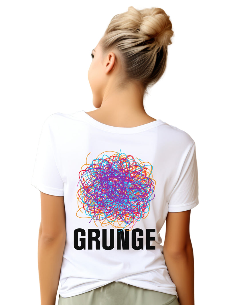 Grunge Women’s Graphic Tee: Where Mindful Messiness Meets Street Style