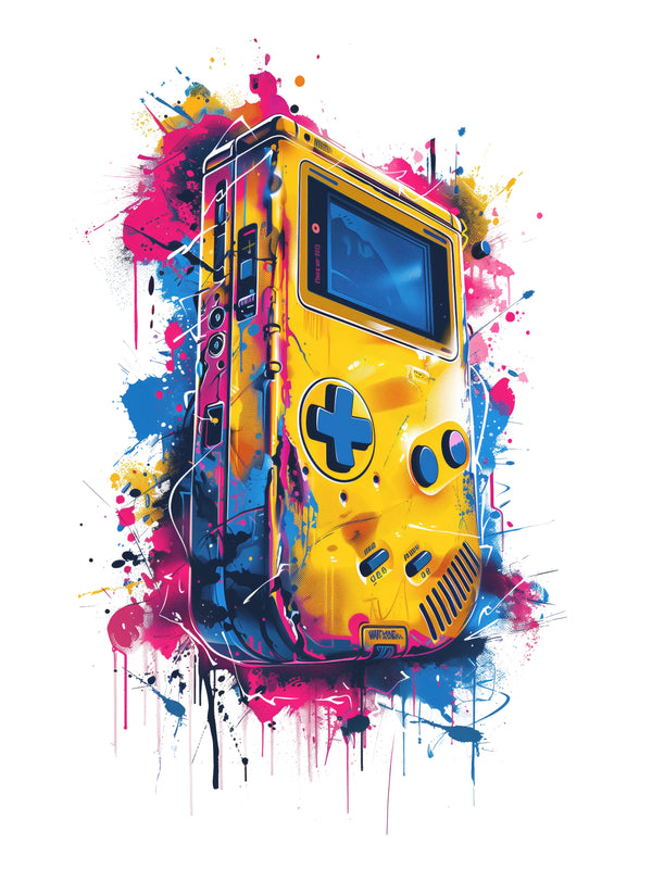 Cool Graffiti Image of a Game Boy