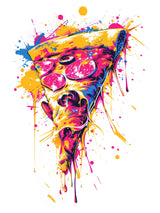 Graphic Graffiti Image of a Pizza Slice