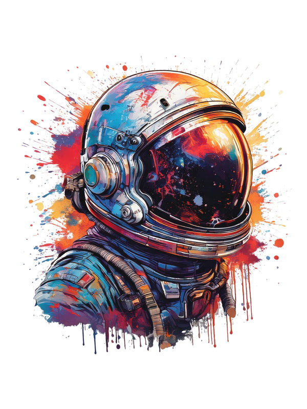 Minimal Graffiti Astronaut T-Shirt - Cool Graphic Tee for Men