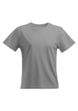 flat front 3D image of short sleeve crew neck relax fit heather t-shirt in athletic gray from Perfect T-shirt Co.