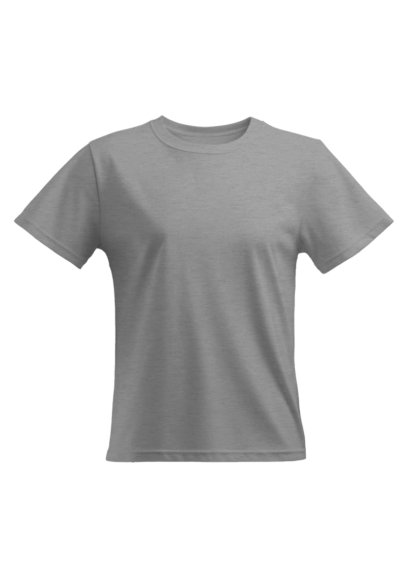 flat front 3D image of short sleeve crew neck relax fit heather t-shirt in athletic gray from Perfect T-shirt Co.