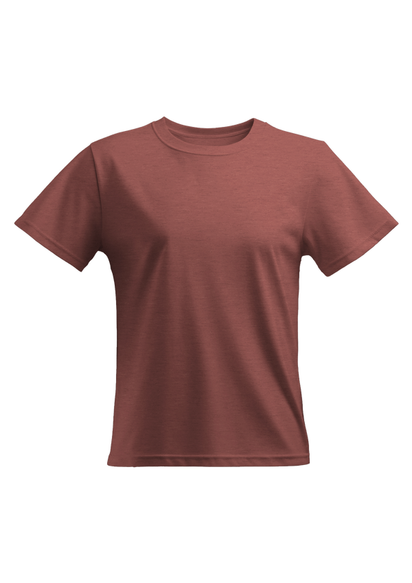 flat front 3D Mauve Heather Short Sleeve Crew Neck T-Shirt from Perfect TShirt Co.