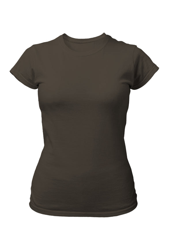Women's Short Sleeve Crew Neck Asphalt Gray Slim Fit T-Shirt