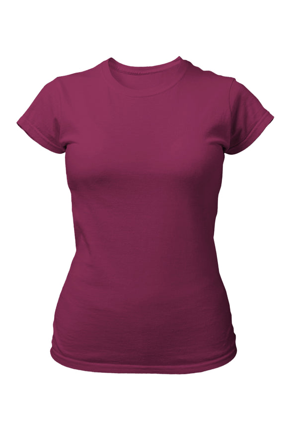 Womens Slim Fit T-Shirt - Berry Red