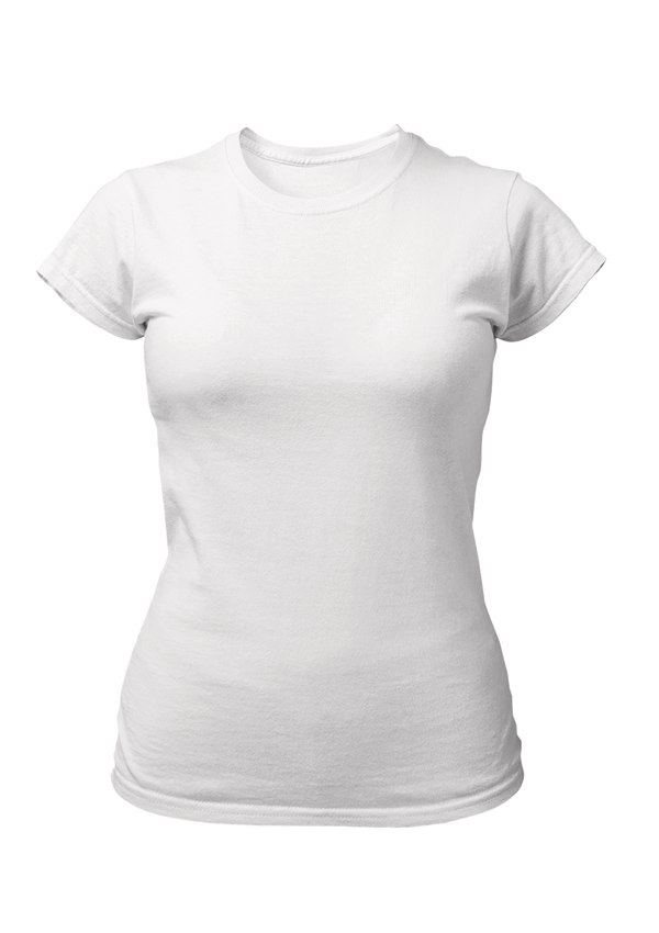 Women's Short Sleeve Crew Neck Vintage White  Slim Fit T-Shirt