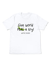 Give World Peas a Chance T-Shirt – Unisex Eco-Friendly Statement Tee