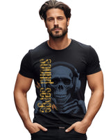 Sound Surge Men’s Graphic Tee - Black Skull Design