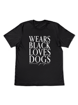 Wears Black Loves Dogs Graphic T-Shirt – Feminine Vibe