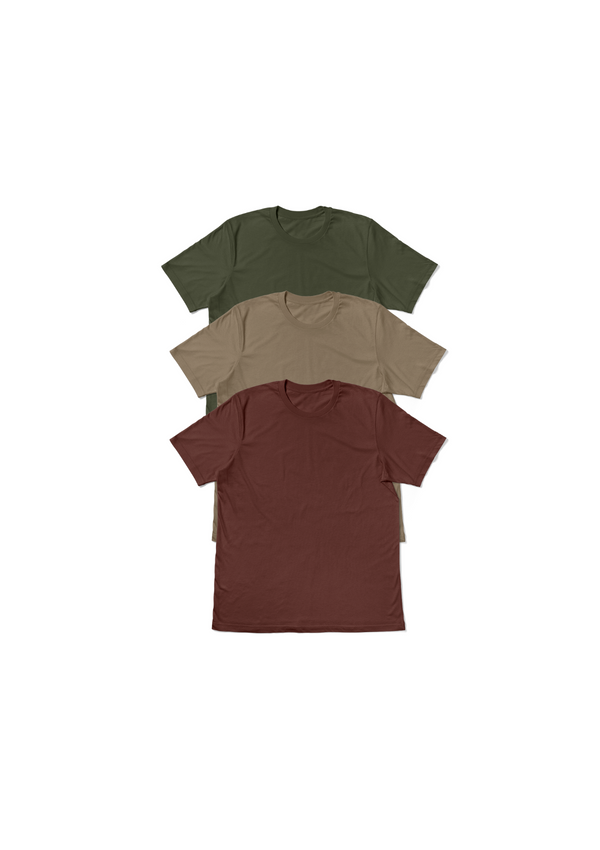 Men's 3-Pack Timberland Tees - Airlume Cotton Crew Neck