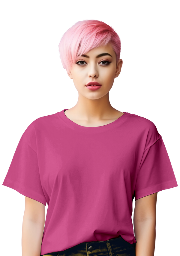 Womens Boyfriend T-Shirt - Charity Pink