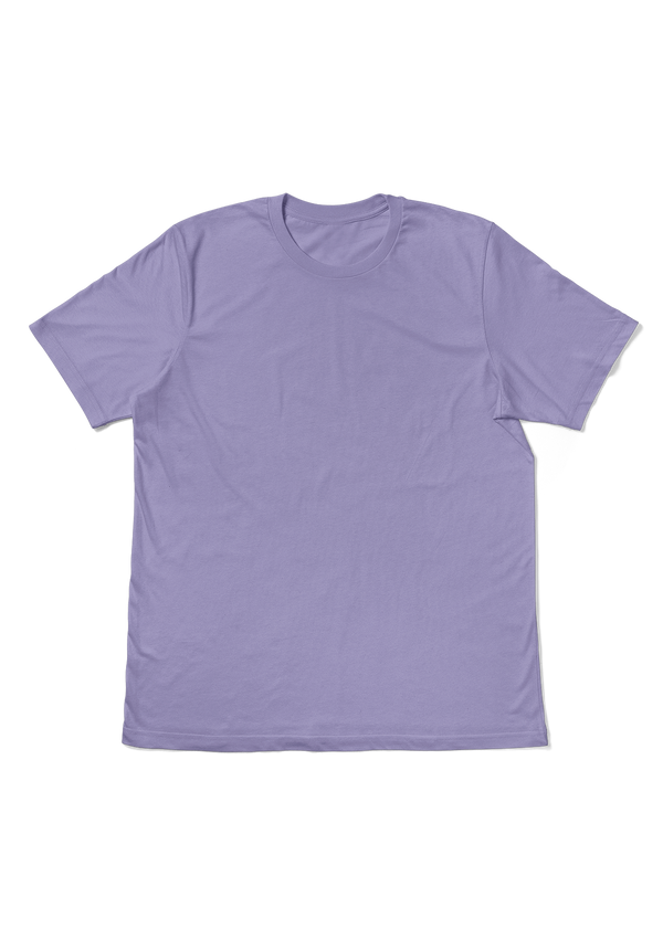 Flat Front Short Sleeve Crew Neck Dark Lavender TShirts from Perfect TShirt Co.