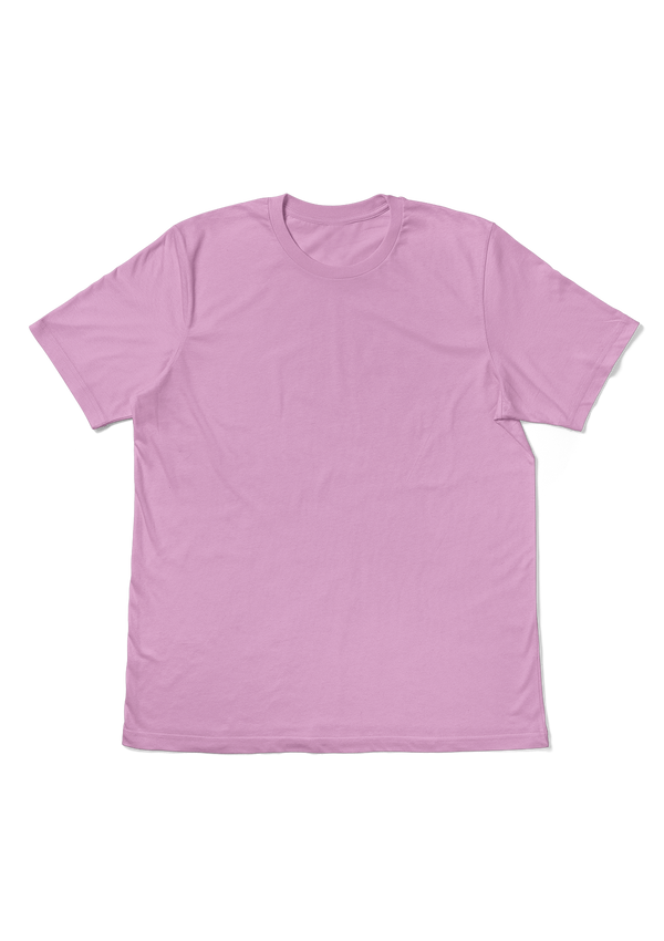 Flat Front Short Sleeve Crew Neck Lilac womens boyfriend t-shirt style from the Perfect TShirt  Co.