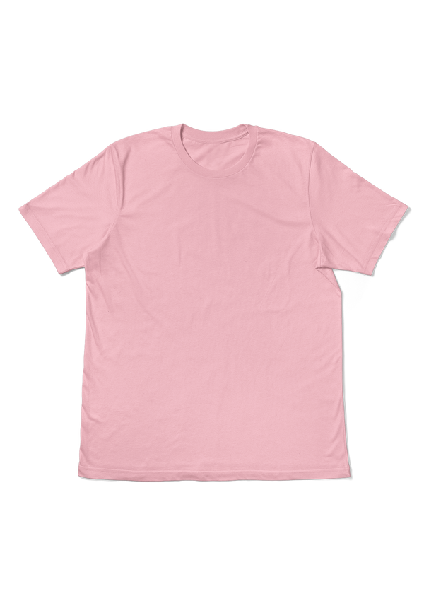 Womens Flat Front Original Boyfriend T-shirt Short Sleeve Crew Neck in Pink from the Perfect TShirt Co.