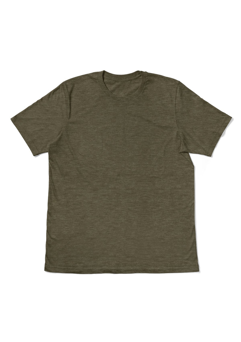 Recycled Organic Navy Blue Heather T-Shirt: Eco-Conscious Sustainable Style