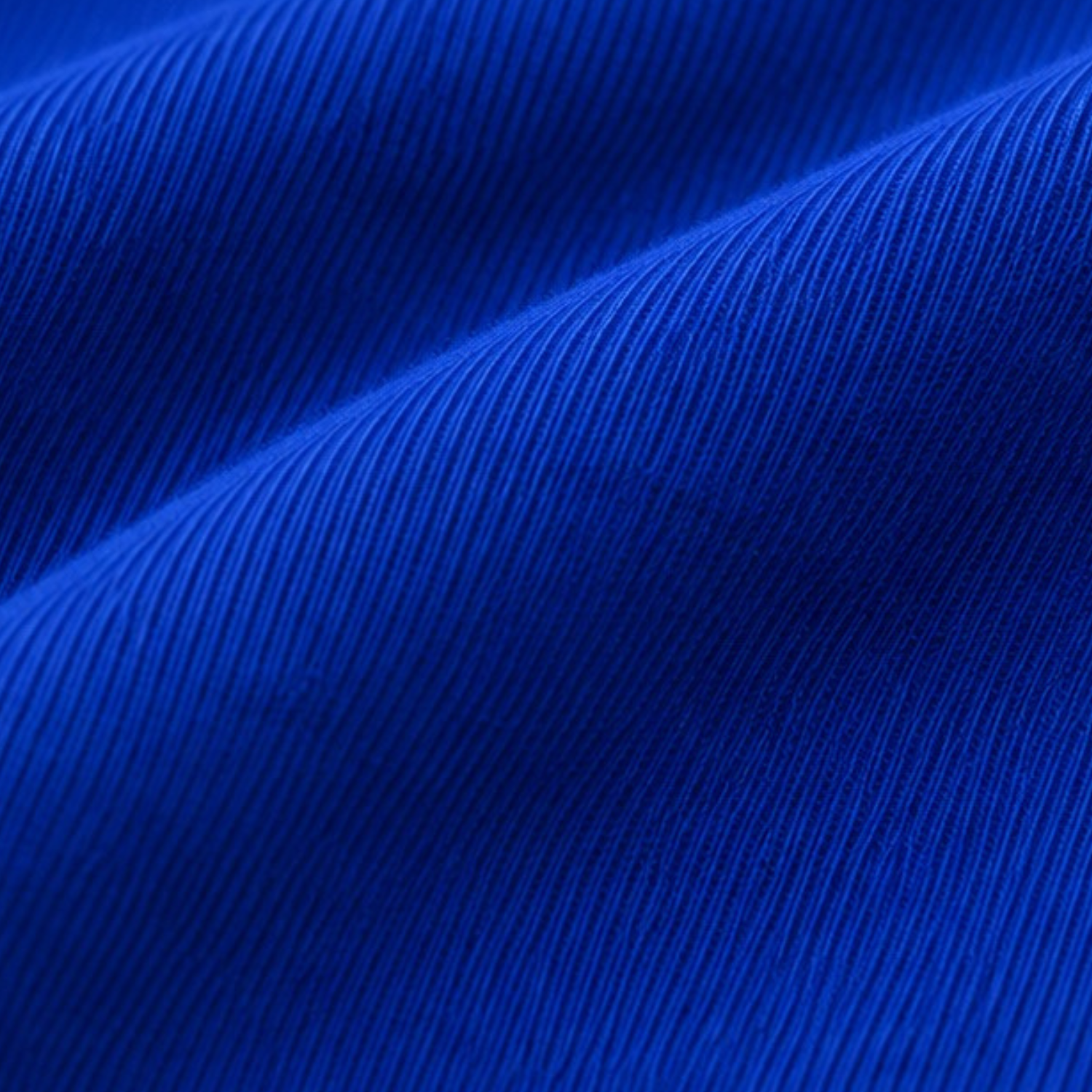 close-up of perfect t-shirt's royal blue  cotton t-shirt material