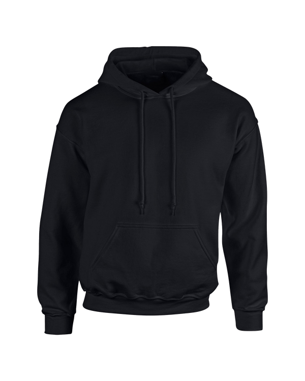 front image of black oversize unisex hoodie from Perfect TShirt Co