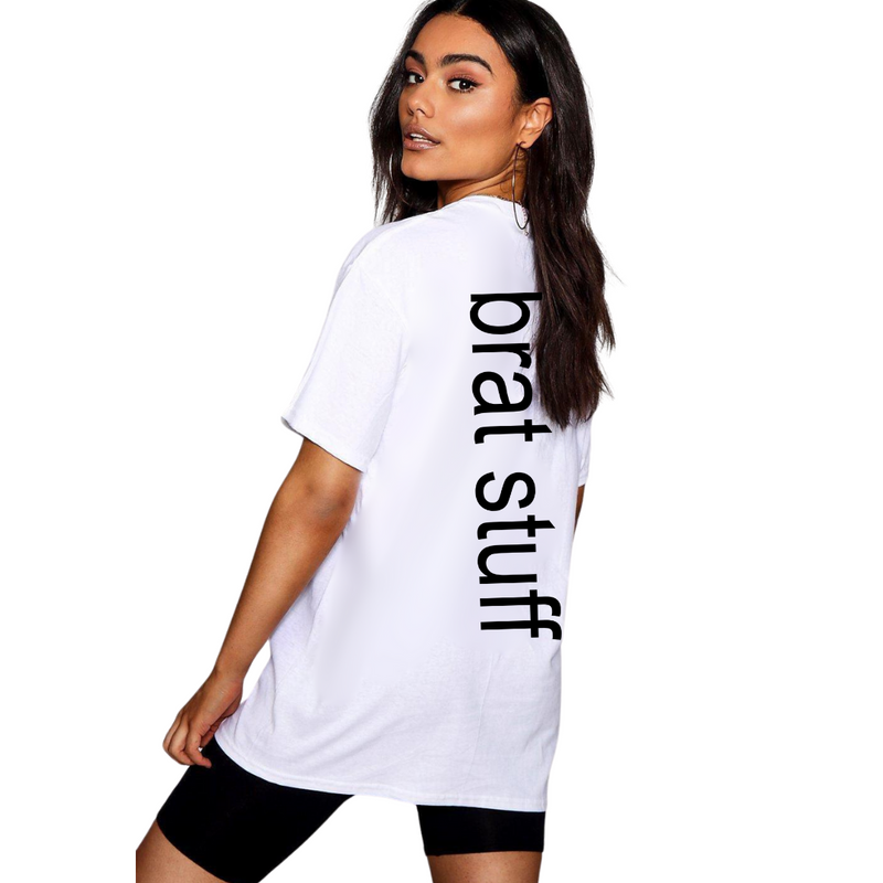 Bold, Bratty, and Oh-So-Comfy: Meet the "Brat Stuff" Oversized Tee!