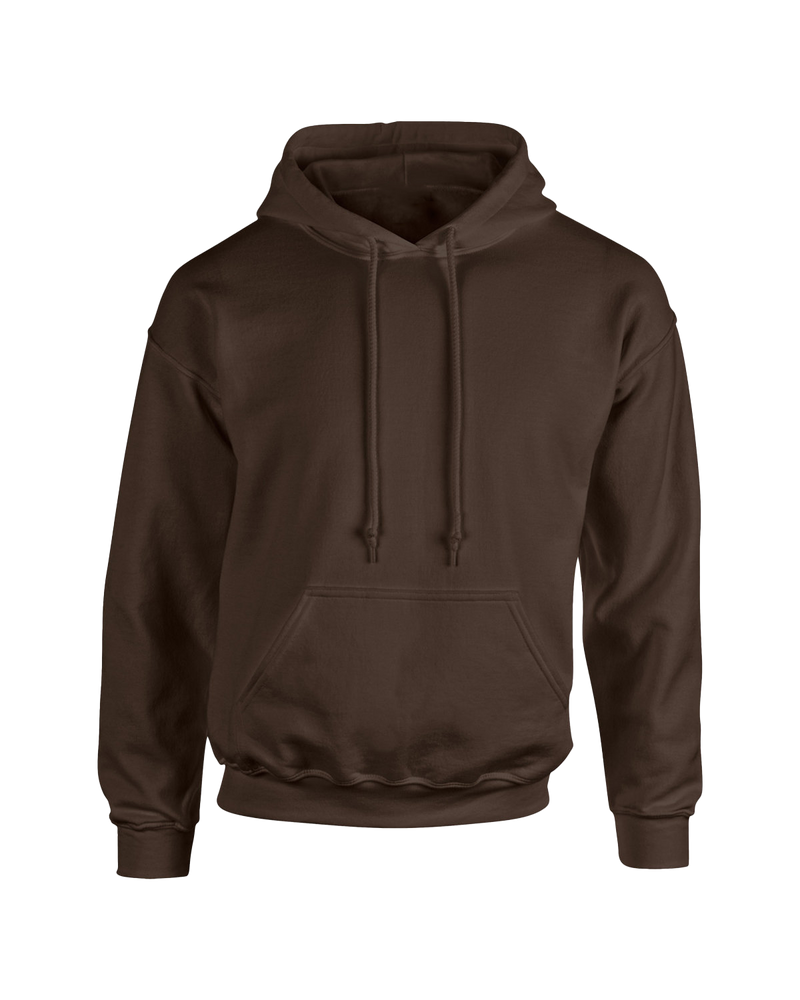 front image of chocolate brown oversize unisex hoodie from Perfect TShirt Co