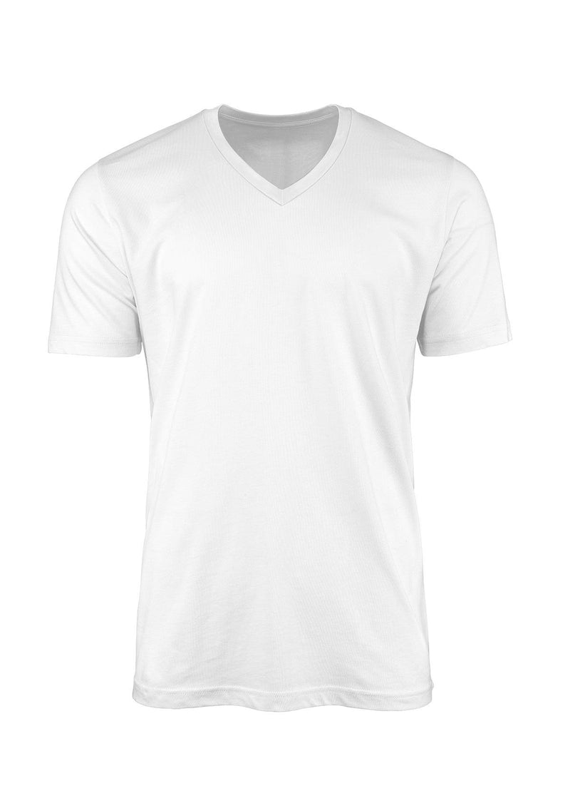 Classic Elegance with the Men's White V-Neck Cotton T-Shirt - Perfect TShirt Co