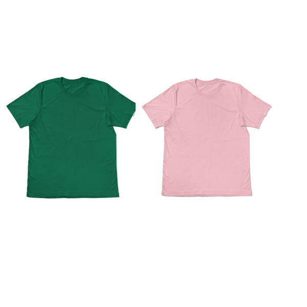 lucky in love bundle featuring a Kelly green and soft pink tee 