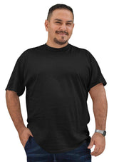 Men's Big & Tall Crew Neck T-Shirt - Black - Perfect TShirt Co