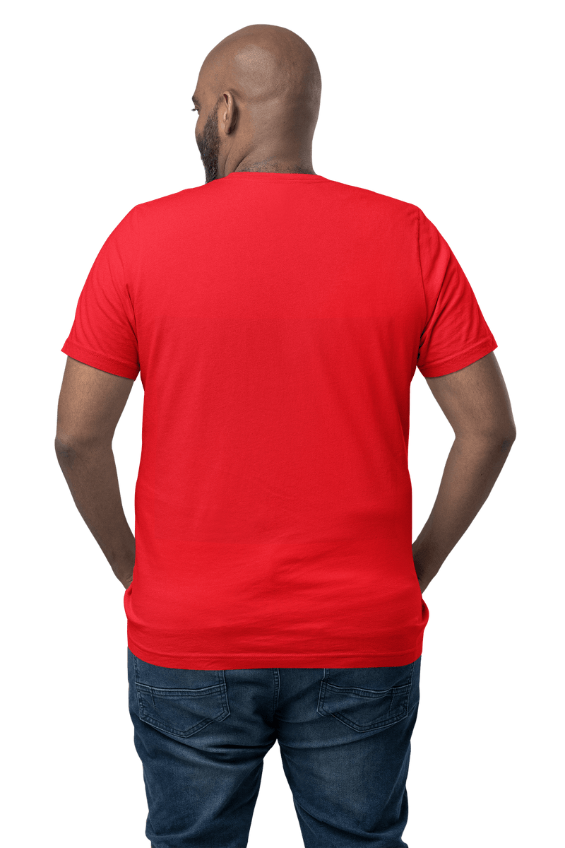 Men's Big & Tall Crew Neck T-Shirt - Red - Perfect TShirt Co