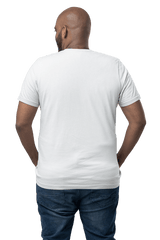 Men's Big & Tall Crew Neck T-Shirt - White - Perfect TShirt Co