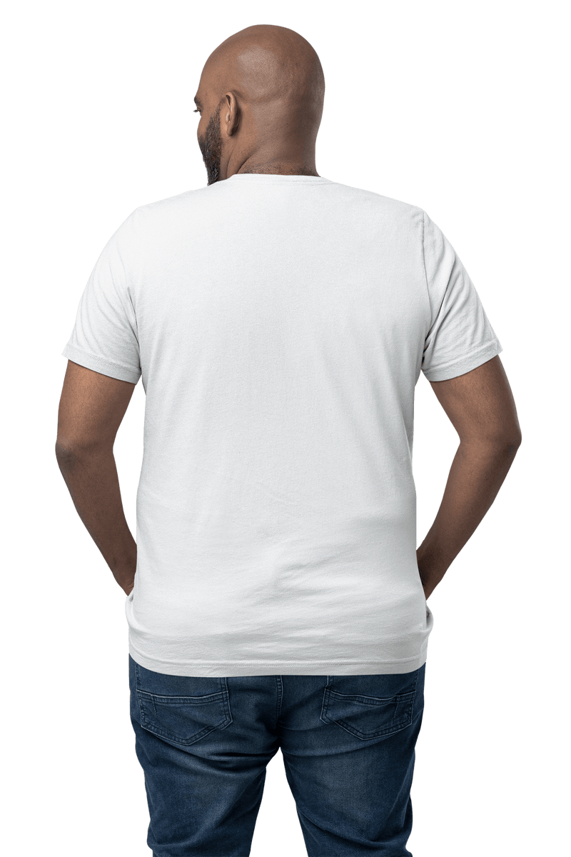 Men's Big & Tall Crew Neck T-Shirt - White - Perfect TShirt Co