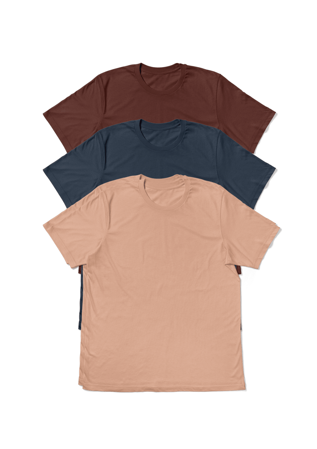 Men's Short Sleeve Crew Neck - Nature's Harmony 3-Pack T-Shirt Bundle - Perfect TShirt Co