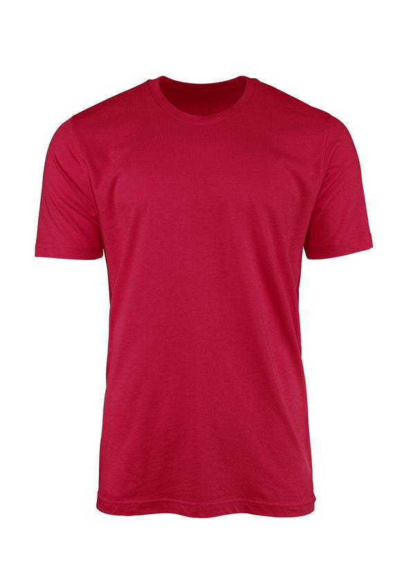 Men's Short Sleeve Crew Neck T-Shirt - Airlume Cotton Red - Perfect TShirt Co