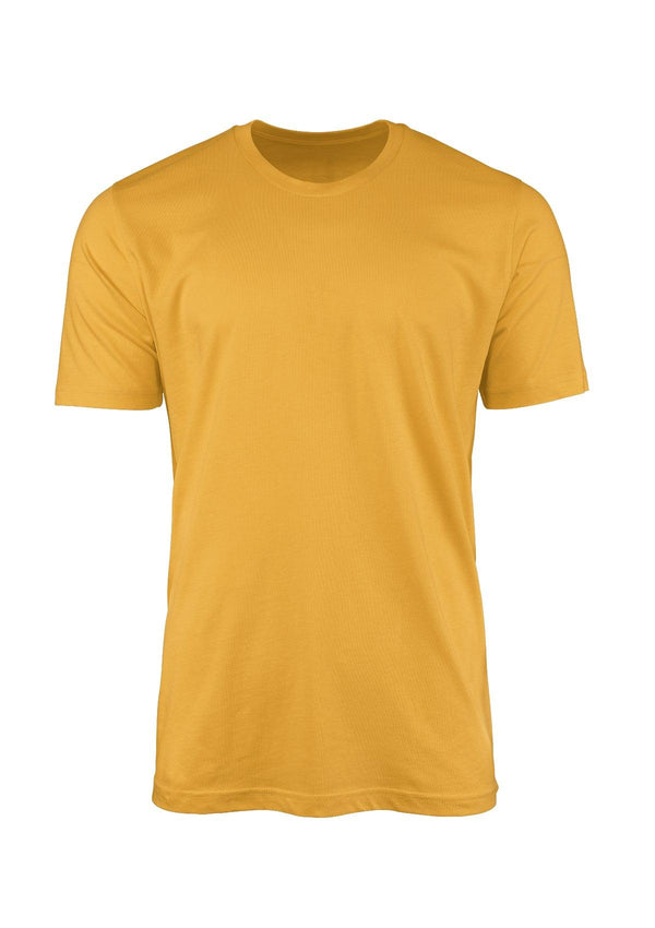Men's Short Sleeve Crew Neck T-Shirt - Gold Yellow - Perfect TShirt Co