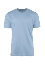 Mens T-Shirt Short Sleeve Crew Neck Baby Blue Cotton - Perfect TShirt Co