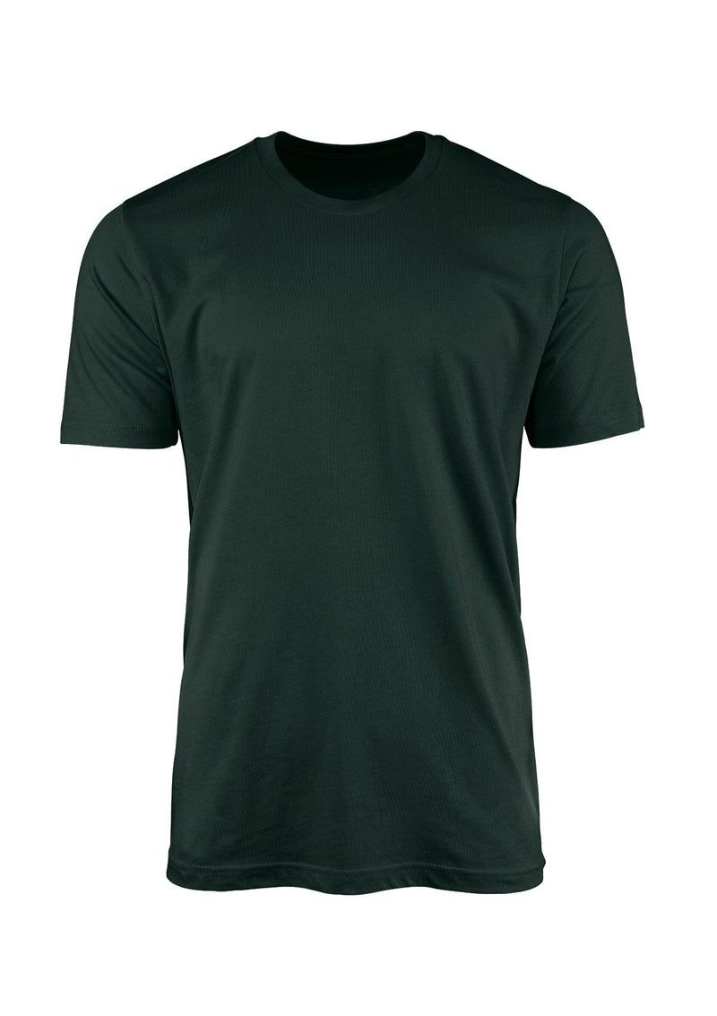 Mens T-Shirt Short Sleeve Crew Neck Forest Green Cotton - Perfect TShirt Co