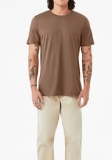 Mens T-Shirt Short Sleeve Crew Neck Vintage Brown Cotton - Perfect TShirt Co