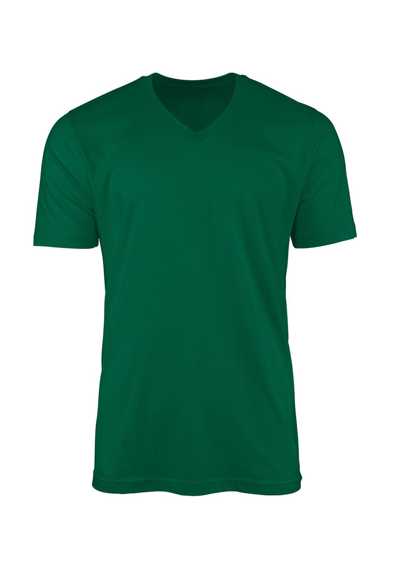 Mens T-Shirt Short Sleeve V-Neck Kelly Green - Perfect TShirt Co