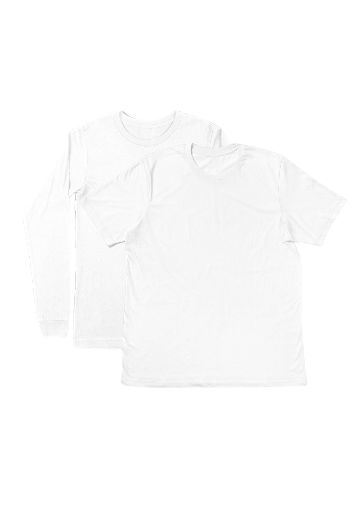 mens to pack t-shirt bundle long and short sleeve white