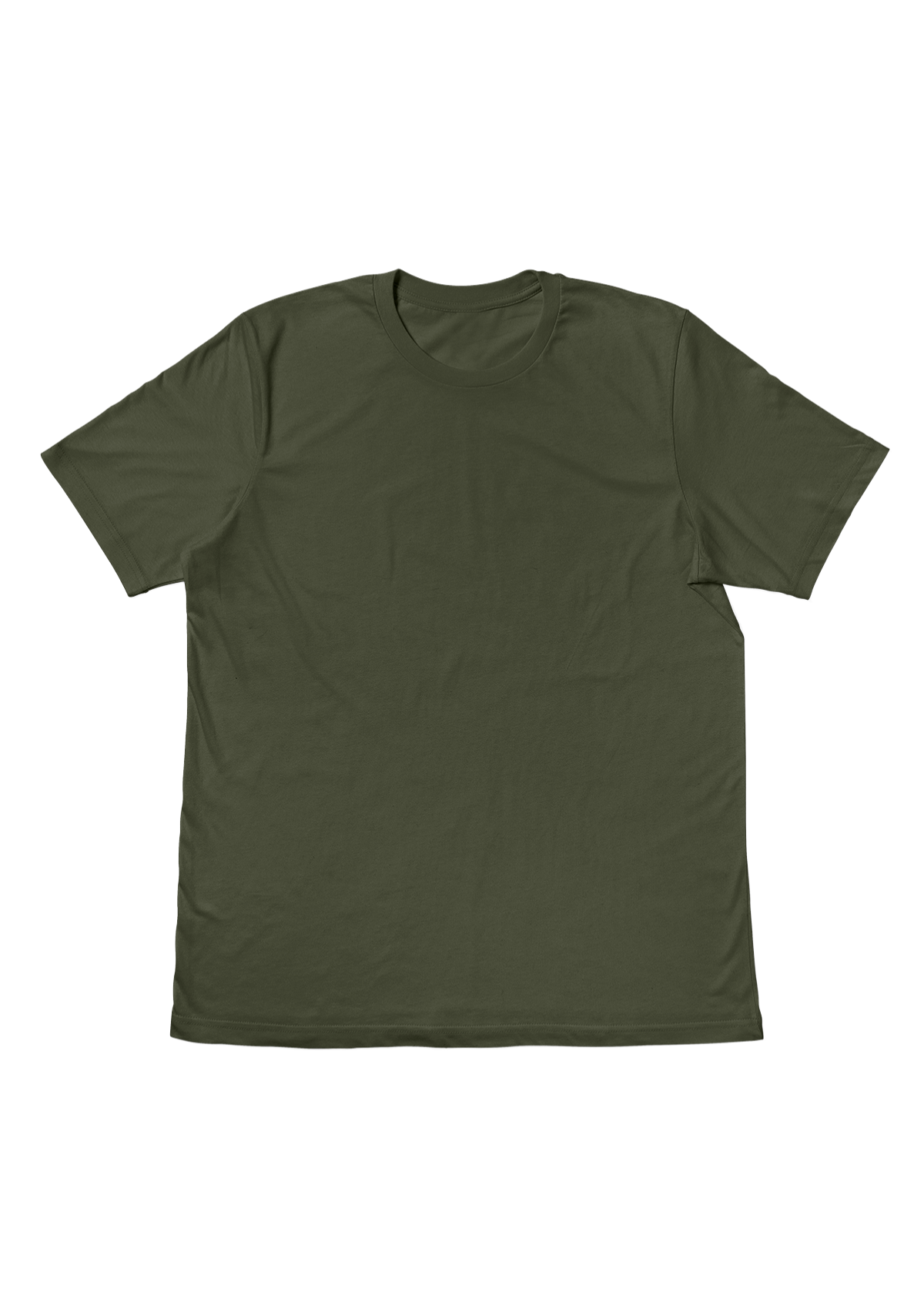 mens military green tshirt front flat